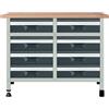 Wolfcraft Banco da lavoro fisso WOLFCRAFT con 8 cassetti, L 113 x H 86 x P 65 cm Portata massima 600 kg