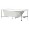 Leroy Merlin Vasca e telaio Amea 180 x 80 cm bianco, rovere sbiancato, teak