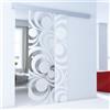 Leroy Merlin Porta scorrevole Hypnotique in alluminio trasparente, L 96 x H 215 cm, con binario Alu/vetro Reversibile