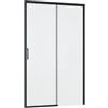 SENSEA Porta doccia scorrevole Remix L 100 x H 195 x P 0.8 cm in vetro vetro senza finitura / trasparente profilo nero