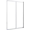 SENSEA Porta doccia scorrevole Essential L 140 x H 185 x P 0.4 cm in vetro vetro senza finitura / trasparente profilo cromo