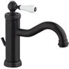 JACUZZI RUBINETTERIA Rubinetto per lavabo a canna media getto laminare cristallino Opera nero spazzolato opaco JACUZZI RUBINETTERIA