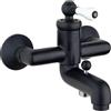 JACUZZI RUBINETTERIA Rubinetto per vasca getto laminare cristallino Opera nero spazzolato JACUZZI RUBINETTERIA