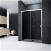 Leroy Merlin Porta doccia scorrevole Glam L 141 x H 200 x P 0.6 cm in vetro fumé profilo cromo