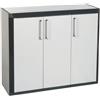 GAROFALO Armadio basso Thetris Eco GAROFALO in resina, grigio antracite L 102 x H 84.4 x P 39 cm 3 ante, adatto per esterno riparato