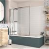 SENSEA Parete vasca con 2 pannelli Easy H 140 cm, Vetro di sicurezza 5 mm trasparente
