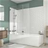 SENSEA Parete vasca con 2 pannelli Charm H 150 cm, Vetro di sicurezza 6 mm trasparente