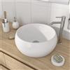 SENSEA Lavabo da appoggio SENSEA tondo in ceramica bianco lucido piletta non inclusa