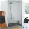 SANYCCES Porta doccia battente Fit L 120 x H 200cm, Sp. 8 mm in vetro profilo cromo