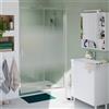 SENSEA Porta doccia scorrevole Easy L 120 x H 190 x P 0.6 cm in vetro smerigliato profilo cromo