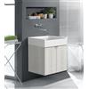 Leroy Merlin Mobile lavanderia con lavabo incluso Exe in abs olmo perla P 50 x L 60 x H 84 cm