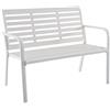 NATERIAL Panca da giardino in alluminio con braccioli Centra NATERIAL, seduta in alluminio bianco