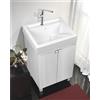 Leroy Merlin Mobile lavanderia con lavabo incluso Exe in abs olmo perla P 50 x L 60 x H 84 cm