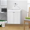 Leroy Merlin Mobile lavanderia con lavabo incluso Exe in abs olmo perla P 50 x L 60 x H 84 cm