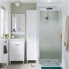 SENSEA Porta doccia battente Easy L 70 x H 190 x P 0.6 cm in vetro smerigliato profilo cromo