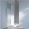 SENSEA Porta doccia battente Easy L 90 x H 190 x P 0.6 cm in vetro smerigliato profilo cromo