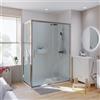 SENSEA Box doccia rettangolare scorrevole Easy 140 x 70 cm, H 190 cm in vetro, spessore 6 mm trasparente cromato