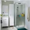 SENSEA Box doccia quadrato battente Easy 70 x 70 cm, H 190 cm in vetro, spessore 6 mm trasparente cromato