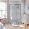 SENSEA Box doccia rettangolare battente Easy 100 x 70 cm, H 190 cm in vetro, spessore 6 mm serigrafato cromato