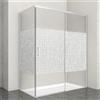 Leroy Merlin Porta doccia scorrevole Jazz L 140 x H 200 x P 0.6 cm in vetro smerigliato profilo cromo