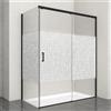 Leroy Merlin Porta doccia scorrevole Jazz L 140 x H 200 x P 0.6 cm in vetro smerigliato profilo nero
