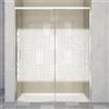 Leroy Merlin Porta doccia scorrevole Jazz L 140 x H 200 x P 0.6 cm in vetro smerigliato profilo cromo