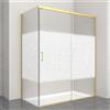 Leroy Merlin Porta doccia scorrevole Jazz L 140 x H 200 x P 0.6 cm in vetro smerigliato profilo dorato