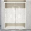 Leroy Merlin Porta doccia scorrevole Jazz L 140 x H 200 x P 0.6 cm in vetro smerigliato profilo bianco