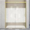 Leroy Merlin Porta doccia scorrevole Jazz L 140 x H 200 x P 0.6 cm in vetro smerigliato profilo dorato