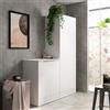 SENSEA Mobile lavanderia Jnka 2 ante in truciolare bianco lucido P 45 x L 70 x H 89 cm