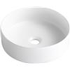 SENSEA Lavabo da appoggio SENSEA tondo in ceramica bianco opaco piletta non inclusa