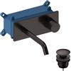 SANYCCES Rubinetto per lavabo a canna media getto laminare cristallino Loop K nero spazzolato opaco SANYCCES
