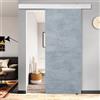 Leroy Merlin Porta scorrevole Cemento in mdf grigio, L 92.5 x H 211.5 cm, con binario Atelier bianco Reversibile