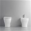 Vitra Coppia sanitari filomuro scarico a pavimento e a parete VITRA Mia Square WC: P 54 x L 36.5 x H 40 cm, bidet: P 54 x L 36.5 x H 40 cm
