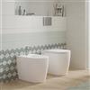 Leroy Merlin Coppia sanitari filomuro scarico a parete Vogue bianco WC: P 51 x L 37 x H 41 cm, bidet: P 51 x L 37 x H 41 cm