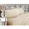 Elegant Comfort Lussuoso set di lenzuola 1500 in microfibra di qualità alberghiera, tre linee, ricamate, morbide, 4 pezzi, resistente alle pieghe e allo sbiadimento, colore: crema