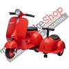 Piaggio Vespa Moto Elettrica Scooter per Bambini Piaggio Vespa Sidecar Small 6V Luci Suoni Mp3