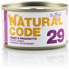Natural Code Adult Cat Jelly Cibo Umido per Gatti - 29 - Tonno e Prosciutto in Jelly - 24x85 gr - IN SOFT JELLY
