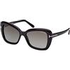 Tom Ford Occhiali da Sole MAEVE FT 1008 BLACK/SMOKE SHADED 55/17/140 donna