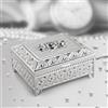 Momentzz Scatola Decorativa Vintage Incisa Pavone In Metallo Per Gioielli Silver