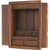 Buddista Home Altars Giapponese Mini Butsudan Paulownia Legno Marrone Scuro M...