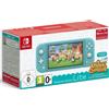 NINTENDO SWITCH LITE CONSOLE TURCHESE + GIOCO ANIMAL CROSSING NEW HORIZON ITA