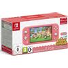 NINTENDO SWITCH LITE CONSOLE CORALLO + GIOCO ANIMAL CROSSING NEW HORIZON ITA PAL