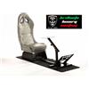 FK Sedile Postazione Simulatore giochi corsa Gaming Suzuka similpelle grigio