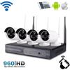 KIT 4 TELECAMERE SORVEGLIANZA WIFI WIRELESS FULL HD REMOTO NVR 4 CANALI 1080p