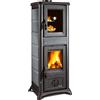 Nordica Extraflame Stufa a Legna in Ghisa 7.2 Kw Volume 206 m3 Forno 19 lt Rivestimento Pietra Naturale Colore Pietra Naturale - Gemma Con Forno