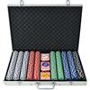 vidaXL Set da Poker con 1000 Chips Alluminio