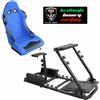 Modauto Postazione gioco simulatore PS5 supporto sedile sportivo N060 Tessuto blue Pelle