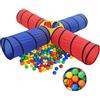 vidaXL Tunnel da Gioco per Bambini con 250 Palline Multicolore