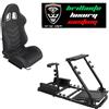 Modauto Postazione gioco simulatore PS5 suppor sedile sport N181 Tessuto nero cuc bianca